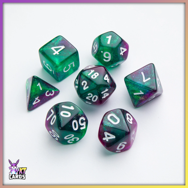 Gamegenic - RPG Dice Set (set of 7) GALAXY SERIES - Aurora