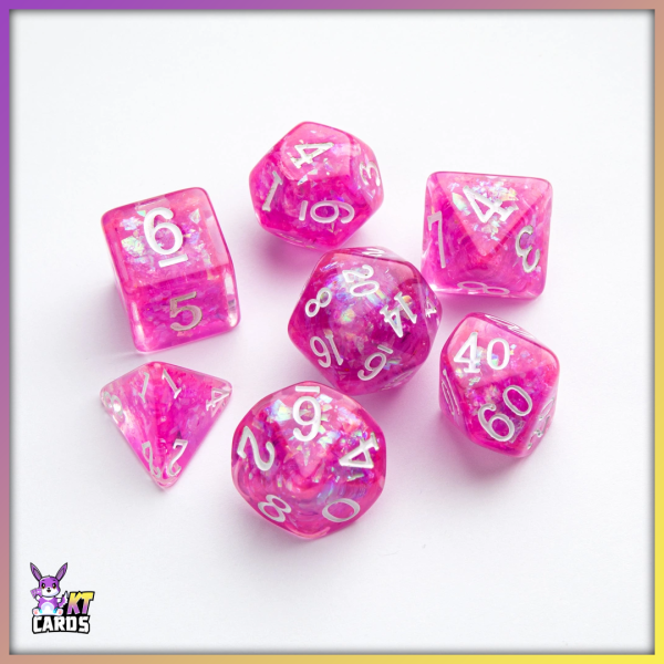 Gamegenic - RPG Dice Set (set of 7) CANDY-LIKE SERIES - Raspberry