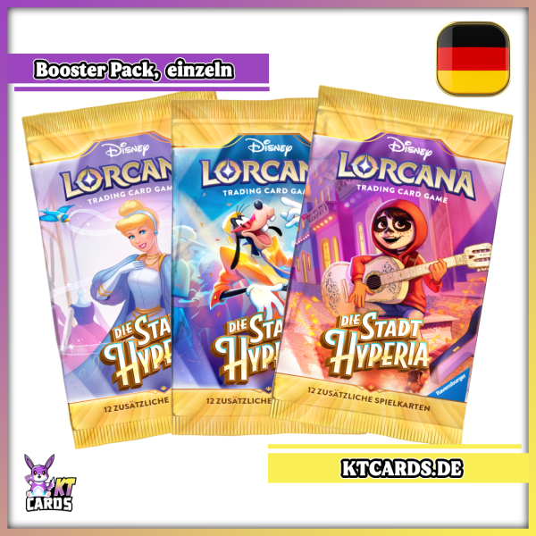 Disney Lorcana - 14. Kapitel "Die Stadt Hyperia" Booster Pack, einzeln - DE