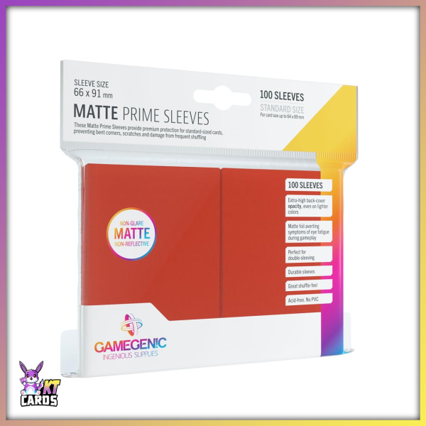 Gamegenic - Matte Prime Sleeves (100) Red
