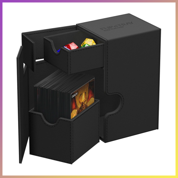 Ultimate Guard - Twin Flip`n`Tray 160+ XenoSkin Monocolor - Schwarz