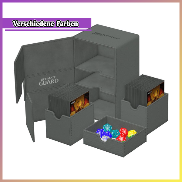 Ultimate Guard - Twin Flip`n`Tray 160+ XenoSkin Monocolor - Grau